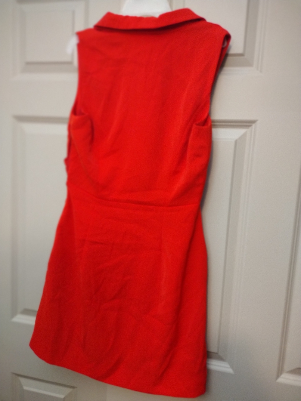 Adelyn Rae Bold Red Sleeveless Button-Front Mini Dress - Picture 2 of 2